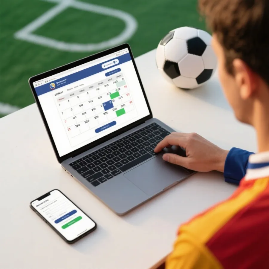 官方注册与观赛规划场景示意图